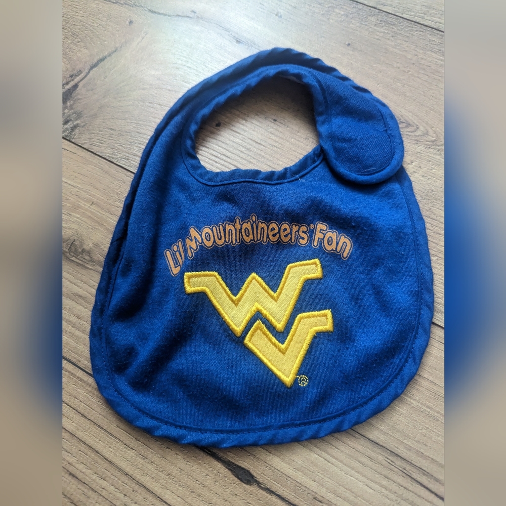 West Virginia mountaineers baby bib